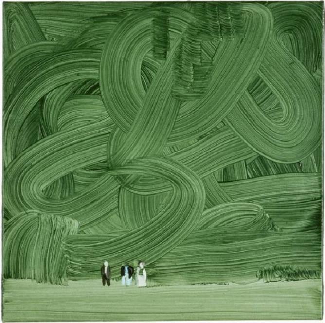 56-259305-shoah-forest-2003-oil-on-canvas-45-x-45-cm - wilhelm sasnal